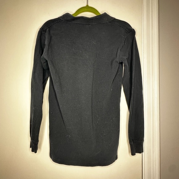 POLO RALPH LAUREN BOYS LONG SLEEVE Red PONY SHIRT Black Size Large (16/18) - Picture 2 of 8